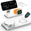Ladestation Apple Watch iPhone MagSafe Ladegerät 3in1 Wireless Charger Induktive | 16 15 14 13 12 Plus Pro Max Charging Station | GreenHec - Silber