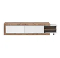 Lomadox Lowboard SYLT-83, weiß Hochglanz 200-241,5/43,4/40 cm