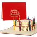 Riesige Karte zum Geburtstag, Herzlichen Glückwunsch, groß, DIN A5, Gutschein, Torte, Glückwunschkarten, Karte zum Geburtstag, Geschenkkarte, G11