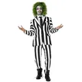 SuitMeister Partyanzug Beetlejuice Kostüm Anzug - für Karneval Halloween, Flotter Zwirn für schräge Geister weiß S