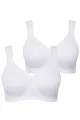Ulla Popken Damen große Größen Übergrößen Plus Size Mikrofaser-BH, 2-er Pack, ohne Bügel, vorgeformte Cups schneeweiß 120C 793032200-120C