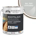 Bootslack Parkettlack Schiffslack Holzlack Seidenglänzend für Holz Boot Schiff W400 Lichtgrau - 5L