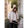 Leonardo Carbone Wikinger-Kostüm Handgewebtes Baumwoll-Hemd "Ingolf" Natur beige M | M