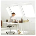 VELUX Dachfenster Lichtlösung DUO Kunststoff THERMO weiß Fenster, 55x98 cm (CK04)