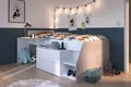 Parisot Multifunktions Hochbett "Milky" Weiß-Grau NEU