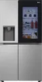 LG GSGB71PYLL Side-by-Side Kühlschrank mit Gefrierfach (635 L, Energieklasse E) mit InstaView, Smart Inverter Compressor, Eis- und Wasserspender mit Wassertank, Silber