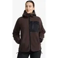 Sherpa Hoodie Damen Seal Brown, Größe:4XL - Damen > Oberteile > Fleece & Midlayers - Braun