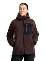 RevolutionRace Sherpa Hoodie für Damen, Outdoor Fleecejacken perfekt für Wanderungen und Outdoor-Abenteuer, Seal Brown, XL