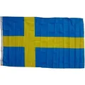 trends4cents Flagge XXL Flagge Fahne mit 3 Messingösen in 250 x 150 cm (Schweden), für Fahnenmaste Schweden