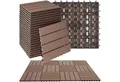 tectake Terrassendielen Terrassenfliesen 22er Set im Klicksystem, 31 x 31 x 2,2 cm, 2,1142 m², BxL: je 31,00x31,00 cm, (Terrassenplatten Außenbereich Tegulas, 22-St., in braun), robustes WPC in Holzoptik, mit Drainage, wetterfest
