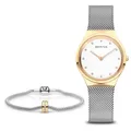 BERING Damen Uhr Quarz Movement - Classic Collection mit Edelstahl und Saphirglas 12131-010-190-GWP1