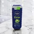 NIVEA MEN Duschgel Energy 3in1 Körper Gesicht Haar Shampoo Minzextract belebend