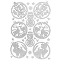 Ideen mit Herz 3-D Sticker Deluxe | Winter & Weihnachten | Erhabene Aufkleber | ideal für Weihnachts-Deko & Weihnachtskarten basteln | Bogengröße: 21 x 30 cm (Anhänger | silber)