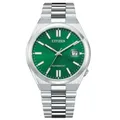 Citizen Automatik Herren Armbanduhr aus Edelstahl in der Farbe Silber-Grün 40mm, Wasserdichtigkeit: 5Bar, NJ0150-81X