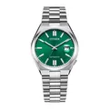 Citizen Herrenuhr Automatik Silberfarben/Grün mit Edelstahl Gliederband NJ0150-8