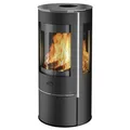 Fireplace Kaminofen Zeitbrandofen Amarant Glas Schwarz (6 kW)