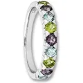 ONE ELEMENT Silberring Amethyst & Peridot & Blau Topas Ring aus 925 Silber, aus 925 Silber – perfekt als Geschenk zum Jahrestag oder Geburtstag silberfarben 56