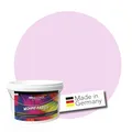 WALLCOVER hochwertige Wandfarbe für Innen | Violett Pastell | 1L für 8m² | Hochdeckende Innenfarbe (Klasse 1) in Blassviolett Matt | Profi Qualität aus Deutschland