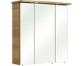 LED-Spiegelschrank Pelipal Rüdesheim 3-türig 65x20x72 cm Eiche