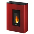 Pelletofen ATRIUM 5 Pelletkamin Rot 5,2 kW Pelletheizung Ofen Kamin Holzpellets