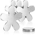 4x Tischdeckenbeschwerer - Tischtuchgewichte aus Edelstahl - magnetisch - Blume