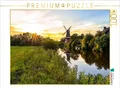 CALVENDO Puzzle Greetsieler Grüne Mühle im Sonnenuntergang | 1000 Teile Lege-Größe 64x48cm Foto-Puzzle für glückliche Stunden