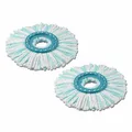 Leifheit 2er Set Ersatzkopf Clean Twist Disc Mop micro duo, Microfaser, 52115
