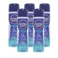 5 x NIVEA MEN Fresh Ocean Deo Spray je 150ml 0%  48h Schutz Deodorant