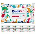 Kindii Fun Feucht-Toilettenpapier – (1x60 Stück) Feuchtes Toilettenpapier – für Kinder, Kamille, Aloe Vera, pH-neutral, spülbar – 60 Stück