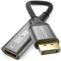 deleyCON 4K DisplayPort zu HDMI Adapter (für HDMI Monitor/TV/Beamer) - Unidirektional - 4K@60Hz, 1080P WQHD @165Hz 144Hz 120Hz 60Hz - für Display-Port Computer Grafikkarte Gaming PC