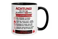 Momentals Tasse 68 Geburtstag Mann Frau – ACHTUNG – Geburtstagsgeschenk Männer Frauen, Gratis Versand · Links-&Rechtshänder · Spülmaschinenfest