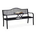 Gartenbank mit Klapptisch Balkonbank 3 Sitzer Terrassenbank Sitzbank Parkbank