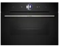 Bosch CSG7361B1, Smarter Serie 8 Einbau-Kompaktdampfbackofen, 60 x 45 cm, 1 L Wassertank, Schwarz, Made in Germany, Selbstreinigung, Air Fry, Farb-Display, 4D Heißluft, Bosch Assist, Pizzastufe