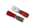 Blanko Flachsteckhülse Flachstecker 0,8-4,75mm, 50 Stk Rot in Plastikbox