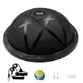 VEVOR Halb-Gymnastikball-Trainer, 58 cm Balance Ball Trainer, 300 kg, Yoga-Ball mit Widerstandsbändern und Pumpe, Kraft-Fitnessball für das Heim-Fitnessstudio, Ganzkörpertraining, Schwarz
