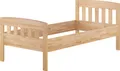 Stabiles Buchen-Einzelbett Seniorenbett in zeitlosem Stil 100x200 mit wählbarem Zubehör V-60.76-10Rollrost inkl.