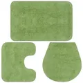 Badematten-set 3-tlg. Stoff Grün Vidaxl
