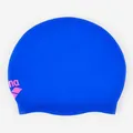 Badekappe Silikon lange Haare Arena - blau/rosa