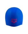 Arena Unisex-Silikon-Badekappe mit langem Haar, bequem, extra weich, hohe Elastizität, für Damen und Herren, für den täglichen Gebrauch und Training, Neonblau/Schockierendes Rosa