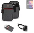 K-S-Trade Handyhülle für TCL 501, Holster Gürteltasche Handy Tasche Schutz Hülle grau Zusatzfächer