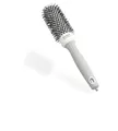 Olivia Garden Expert Blowout Shine – Weiß & Grau - 35 - Runde, antistatische Keramikbürste für glänzende und frizzfreie Blowouts
