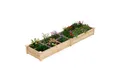 COSTWAY Hochbeet, Gartenbeet, mit 2 Pflanzkästen, 228 x 62 x 25 cm