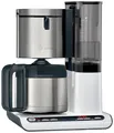 Bosch Haushalt TKA8A681 Kaffeemaschine Edelstahl, Weiß Fassungsvermögen Tassen=8 Isolierkanne
