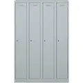 Bisley Primary Stahl Schließfach 1 Tür 4 abteile 900 x 500 x 1.800 mm Hellgrau