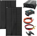 Komplettset 2x120 Watt Solarmodul 1070x580 NM1000 Watt Wandler 20A Laderegler Photovoltaik Inselanla