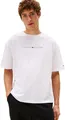 Tommy Hilfiger Herren T-Shirt Kurzarm Logo mit Rundhalsausschnitt, Weiß (Th Optic White), XL