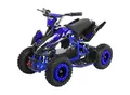 Kinderquad Racer 1000, Pocket-Quad mit 1000 Watt Elektromotor, 3 Batterien, Stoßdämpfer, bis 24 km/h (Schwarz/Blau)