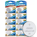 GutAlkaLi 10 Stück CR2025 3V Batterien Lithium Knopfzellen Elektro CR 2025 Lithium
