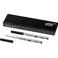 MONTBLANC "Mystery Black 116189 Kugelschreiber Ersatzminen F – 2 x Kugelschreiberminen schwarz – Ballpen Refill schwarz