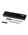 2x KUGELSCHREIBER-MINE MONTBLANC F schwarz /REFILL MYSTERY BLACK,116189